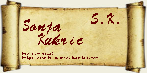 Sonja Kukrić vizit kartica